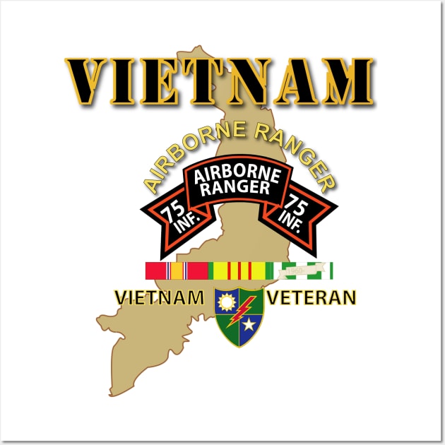 Airborne Ranger - Vietnam w Map Wall Art by twix123844